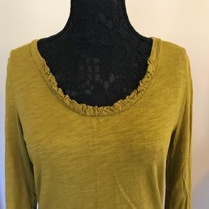 Loft💥Mustard Green Top